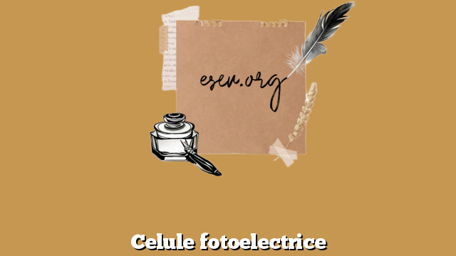 Celule fotoelectrice