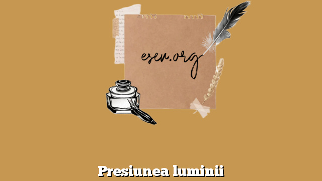 Presiunea luminii